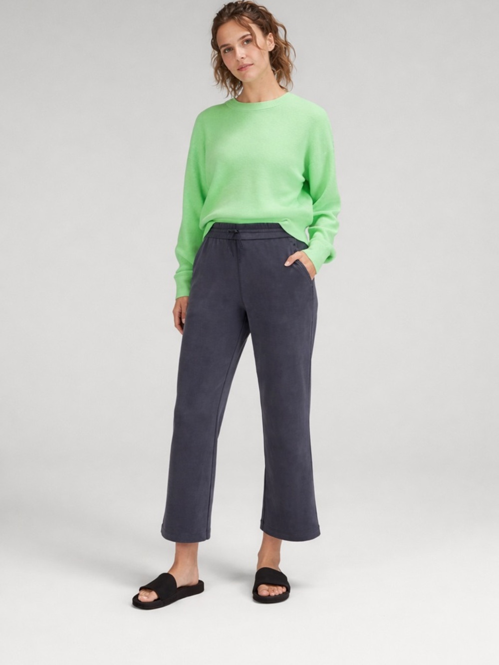 Lululemon Softstreme High-Rise Straight Leg Crop Gray